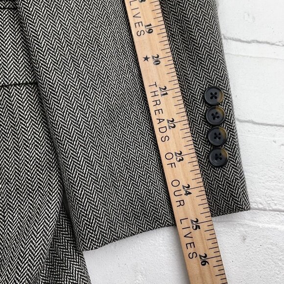 Nautica Blazer Men 40R Black Herringbone Lambswool Stretch Classic CareerJ acket - Picture 11 of 14